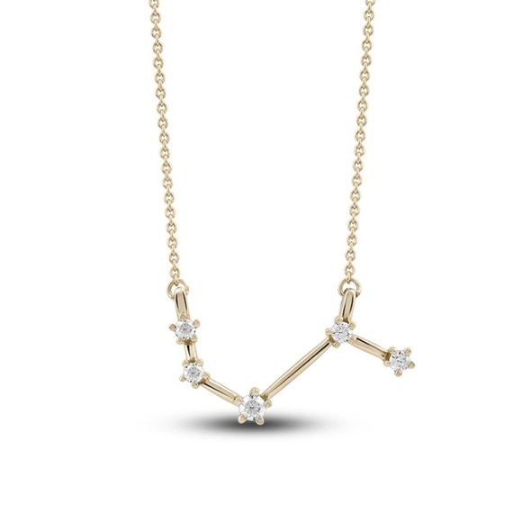 Farrah B. Aries Constellation Pendant crystal on goldtone chain necklace - Picture 2 of 9